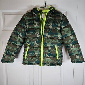 Faded Glory Kids Winter Coat, Camo Pattern, Size 8